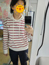 Hush Puppies暇步士女裝春美式休閑條紋衛(wèi)衣連帽 328紅白 M 曬單實(shí)拍圖