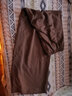H&M女裝休閑褲春季薄款高腰長(cháng)褲松緊腰寬松直筒闊腿褲1216645 棕色 XS 155/64 曬單實(shí)拍圖
