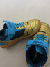 JOOLA尤拉專(zhuān)業(yè)兒童乒乓球鞋運動(dòng)鞋透氣防滑耐磨牛筋底訓練鞋防撞鞋頭 藍/金色 30 曬單實(shí)拍圖