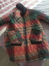 璇醇民族風(fēng)棉服女中長(cháng)款加絨女式唐裝文藝復古格子棉麻外套女士夾棉 紅色 L 建議115-130斤 曬單實(shí)拍圖