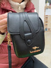 袋鼠真皮斜挎包女2024七夕韓版迷你多層零錢(qián)包單肩包豎款手機包 黑色 曬單實(shí)拍圖