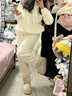 睡衣女秋冬女2025年新款珊瑚絨加絨加厚家居服保暖寬松圓領(lǐng)套裝女 奶白色 【睡衣套裝 奶fufu上衣+褲子】 均碼 【推薦80-130斤】 曬單實(shí)拍圖