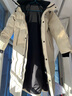 鴨鴨（YAYA）300+充絨冰殼系列羽絨服男女長(cháng)款過(guò)膝冬季新款東北極寒加厚外套 米白色 300g+充絨【抗寒-40°C】 S (165) 曬單實(shí)拍圖