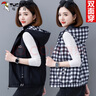 啄木鳥(niǎo)女士馬甲女春秋2025新款中年外穿坎肩背心連帽馬夾 黑色 XL 曬單實(shí)拍圖