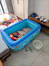 OLOEY充氣游泳池小型游泳桶送泳圈充氣兒童家用洗澡浴盆嬰兒室內玩具池 特厚1.2米三環(huán)泡泡底電泵豪華套 曬單實(shí)拍圖