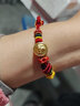 明牌珠寶 足金古法黃金六合生肖兔狗轉(zhuǎn)運(yùn)珠串珠AFK0153工費(fèi)400 卯戌六合（兔、狗）單串珠(送手繩) 約4.91克 曬單實(shí)拍圖
