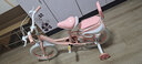 Seajoy兒童自行車(chē)女孩3-6歲公主款寶寶童車(chē)8-12小孩5輕便自行車(chē)兒童單車(chē) 萌兔【娃娃兜小熊款】黑胎 12寸（適合身高80cm~90cm） 曬單實(shí)拍圖