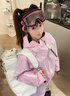 ISEEMIGGA【滿鉆黑武士】新款滑雪服女款3L寬松雪服套裝男裝備防水防風(fēng)雪服 粉色滿鉆-套裝 XL 曬單實(shí)拍圖