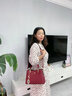 袋鼠真皮包包女新娘包2025新款高級(jí)感時(shí)尚手提包送媽媽結(jié)婚禮物斜挎包 紅色（禮盒裝+送手包卡包） 中包長(zhǎng)27-厚12-高20厘米 曬單實(shí)拍圖