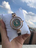 馬克華菲（MARK FAIRWHALE）國潮手表女士小綠表石英表滿(mǎn)天星女表時(shí)來(lái)運轉腕表送女友圣誕禮物 轉盼流光系列-小綠表網(wǎng)帶 曬單實(shí)拍圖