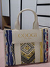 COOGI包包女包輕奢品牌手提托特包38婦女神節情人節生日禮物送女友老婆 米白色 WHITE (精美禮包+防塵袋) 曬單實(shí)拍圖