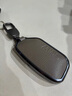 索飾高檔寶馬羊皮鑰匙套7系x1x5x6x7ix男5系女740li735li金屬殼包扣 寶馬側按羊皮【大象灰】方扣 曬單實(shí)拍圖