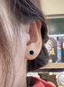 半日逅嶼s999足銀黑瑪瑙不規則耳釘男女簡(jiǎn)約百搭時(shí)尚氣質(zhì)小眾設計耳飾 白金色 曬單實(shí)拍圖