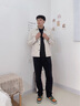 沙馳（SATCHI）輕盈舒適商務休閑外套男士夾克男裝單茄克經(jīng)久耐穿薄款-淺卡其50 曬單實拍圖