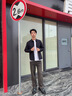 亨利格蘭   HENRY GRANT小熊貓男裝 春秋高街時尚工裝長袖襯衫外套休閑襯衣QSC231601 藍(lán)色 M 46 曬單實拍圖