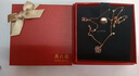 周六福18K金項鏈女玫瑰花彩金項鏈生日禮物KI066879 約40+5cm  曬單實(shí)拍圖