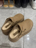 依思 Q（exull）加絨厚底勃肯鞋女2025秋冬韓版百搭增高半拖鞋女一腳蹬軟底懶人鞋 駝色-美拉德風(fēng) 36 曬單實(shí)拍圖