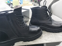 金猴（JINHOU）男士皮鞋十大排名棉鞋男款冬季保暖加絨羊毛厚底真皮馬丁靴黑色皮 黑色 42 曬單實(shí)拍圖