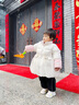 戴維貝拉（DAVE＆BELLA）白鴨絨女童羽絨服加厚兒童外套洋氣小童寶寶上衣冬季新款童裝 香檳色【現貨】 110 cm（建議身高100-110cm） 曬單實(shí)拍圖