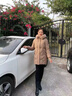 俞兆林（YUZHAOLIN）冬季新款棉服女洋氣媽媽外套中老年女裝加絨加厚中長(cháng)款毛領(lǐng)棉衣女 卡其色 2XL 建議105-120斤 曬單實(shí)拍圖