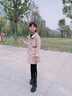 A 21 FUNB女童外套呢子大衣春秋新款童裝韓版女孩洋氣中長款兒童毛呢外衣潮 A861杏色【秋款】 130 曬單實(shí)拍圖