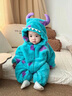 迪士尼嬰兒連體衣冬季加厚毛怪棉服寶寶衣服小怪獸冬裝可愛(ài)超萌外出抱衣 小怪獸(加絨加厚款) 90cm 90 曬單實(shí)拍圖