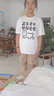 DOGHC大童女裝13到15歲夏季短袖長褲兩件套初中高中學生女孩運動裝顯瘦 兔子#白色T恤+卡其色短褲  套裝 薄款 160 L 建議105-120斤 曬單實拍圖