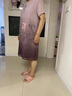俞兆林（YUZHAOLIN）中老年女裝中年媽媽夏裝連衣裙洋氣新款40歲50中老年女經(jīng)典款式 豆沙色 3XL (建議120-135斤) 曬單實(shí)拍圖