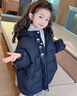 G.DUCK KIDS小黃鴨童裝女童羽絨服加厚保暖女寶寶外套洋氣小女孩連帽過冬衣服 黑色 90碼建議80-90cm1歲半-2歲cm 曬單實拍圖