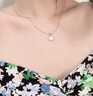 中國黃金CHINA GOLD鉆石18k金項鏈女吊墜套鏈七夕情人節禮物送女友老婆生日實(shí)用 18K一貝子鉆石套鏈 曬單實(shí)拍圖
