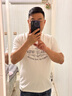 季言美式復(fù)古男短袖t恤圓領(lǐng)短袖純棉船舵印花夏季潮牌體恤半袖上衣潮 米白 L 曬單實拍圖