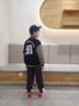 G.DUCKKIDS潮牌男童棒球服2025年春秋季新款兒童帥洋氣夾克上衣炸街開(kāi)衫外套 CB-B字棒球服-黑色-加絨款 140 cm 曬單實(shí)拍圖