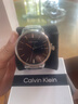 卡文克萊（Calvin Klein）CK手表簡(jiǎn)約刻度圓形可視日歷男表硬漢風(fēng)設(shè)計(jì)師款石英表 黑盤鋼帶43mm 曬單實(shí)拍圖