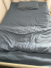 曼克顿夏季冰丝超软床上四件套水洗棉纯色刺绣床单被套家用三件床品套件 卡芙-宾利蓝 三件套1.2m床适用-被套150*200cm 实拍图