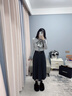 蠻丂毛呢百褶半身裙女2025新款秋冬傘裙中長款小個子高腰a字半裙百折 毛呢半身裙深灰色S 曬單實拍圖