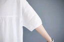 蘑菇同學(xué)白色苧麻連衣裙女夏季寬松遮肚子顯瘦高腰大擺裙子海邊度假長(zhǎng)裙 麻白色長(zhǎng)裙  L 建議115-125斤 曬單實(shí)拍圖