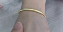 周六福黃金手鐲女素韻5G工藝古法金手鐲計價(jià)AW107851 約10.24g 56mm  曬單實(shí)拍圖