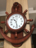 康巴丝（Compas）挂钟欧式船舵创意时钟艺术挂表现代古典壁钟客厅摆钟 2450咖木色 实拍图