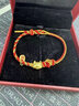 屹大福珠寶展廳足金龍年本命年手鏈女生黃金轉運珠紅手繩金飾送女友禮物 足金手鏈 曬單實(shí)拍圖