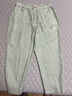 婳如嫣亞麻褲女夏季薄款天絲褲子2025新款小個(gè)子九分休閑寬松大碼哈倫褲 綠色 4XL 曬單實(shí)拍圖