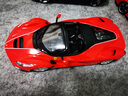 法拉利跑車1:24仿真汽車模型合金車模收藏?cái)[件送男生新年禮物 拉法敞篷版-紅-透明展示盒 曬單實(shí)拍圖