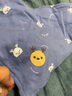 MINI TUTUYA嬰兒帽子春秋薄款0-3個(gè)月胎帽護鹵門(mén)男寶寶新生兒秋冬季帽透氣1歲 小鹿角-花青（三層夾棉）） （帽子+口水巾）大碼 曬單實(shí)拍圖