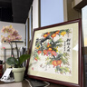 畫(huà)中畫(huà)紫氣東來(lái)餐廳裝飾畫(huà)純手繪飯廳餐桌背景墻掛畫(huà)新中式玄關(guān)斗方壁畫(huà) 【主推01】秋實(shí)圖（葡萄）-D1 實(shí)木外框-62*62 曬單實(shí)拍圖