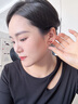 鉑思亞晚楓耳釘女文藝氣質小眾銀針耳環(huán)小眾設計高級感法式耳飾時尚首飾 【晚楓】 曬單實拍圖