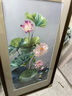 云儒唐樊玄關(guān)裝飾畫(huà)荷花純手工刺繡畫(huà)精品蘇繡掛畫(huà)走廊辦公室客廳壁畫(huà)圓形 荷花 裝框70x135cm 曬單實(shí)拍圖