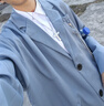 安初夏新中式男士訂婚衣服套裝DK立領(lǐng)中山裝金竹刺繡成人禮服西裝班服 黑色西服金竹+白襯衫+黑色西褲 2XL 曬單實(shí)拍圖