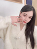 唐菓蜜小香風連衣裙女2023秋冬新款女裝韓版時尚百搭圣誕新年紅色套裝裙 杏色蝴蝶結(jié)毛衣+紅色連衣裙 M【80-100斤】 曬單實拍圖
