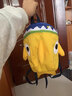 芙玖兔鯊魚(yú)小書(shū)包高中生大學(xué)生出游旅行可愛(ài)搞怪雙肩包女生背包2025新款 黃色鯊魚(yú)特大號【可放A4書(shū)首選】 曬單實(shí)拍圖