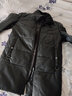 凱撒（KAISER）真皮羽絨服皮衣男中長(cháng)款水貂毛領(lǐng)綿羊皮真皮風(fēng)衣爸爸裝外套干部裝 黑色 L (170) 適合體重100-120斤 曬單實(shí)拍圖