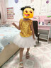 舞丘比兒童舞蹈紗裙半身裙女童半裙蓬蓬裙白色短裙芭蕾舞裙寶寶跳舞裙子 白色-4層微硬紗 M-中碼【身高120-140cm】 曬單實(shí)拍圖